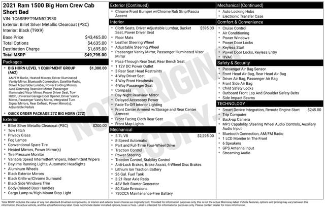 ram ram 1500 pickup 2021 1C6SRFFT9MN520930 image ram ram 1500 pickup 2021 1C6SRFFT9MN520930 image